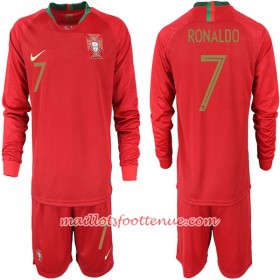 Maillot/Tenue Portugal RONALDO 7 Enfant Domicile Coupe du monde 2018 Manche Longue
